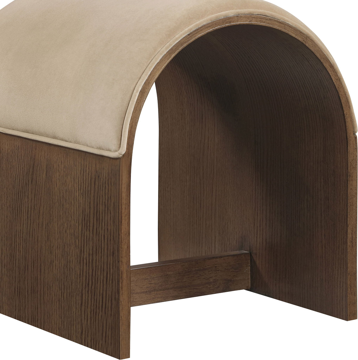 Sable - Velvet Performance Fabric Upholstered Bench