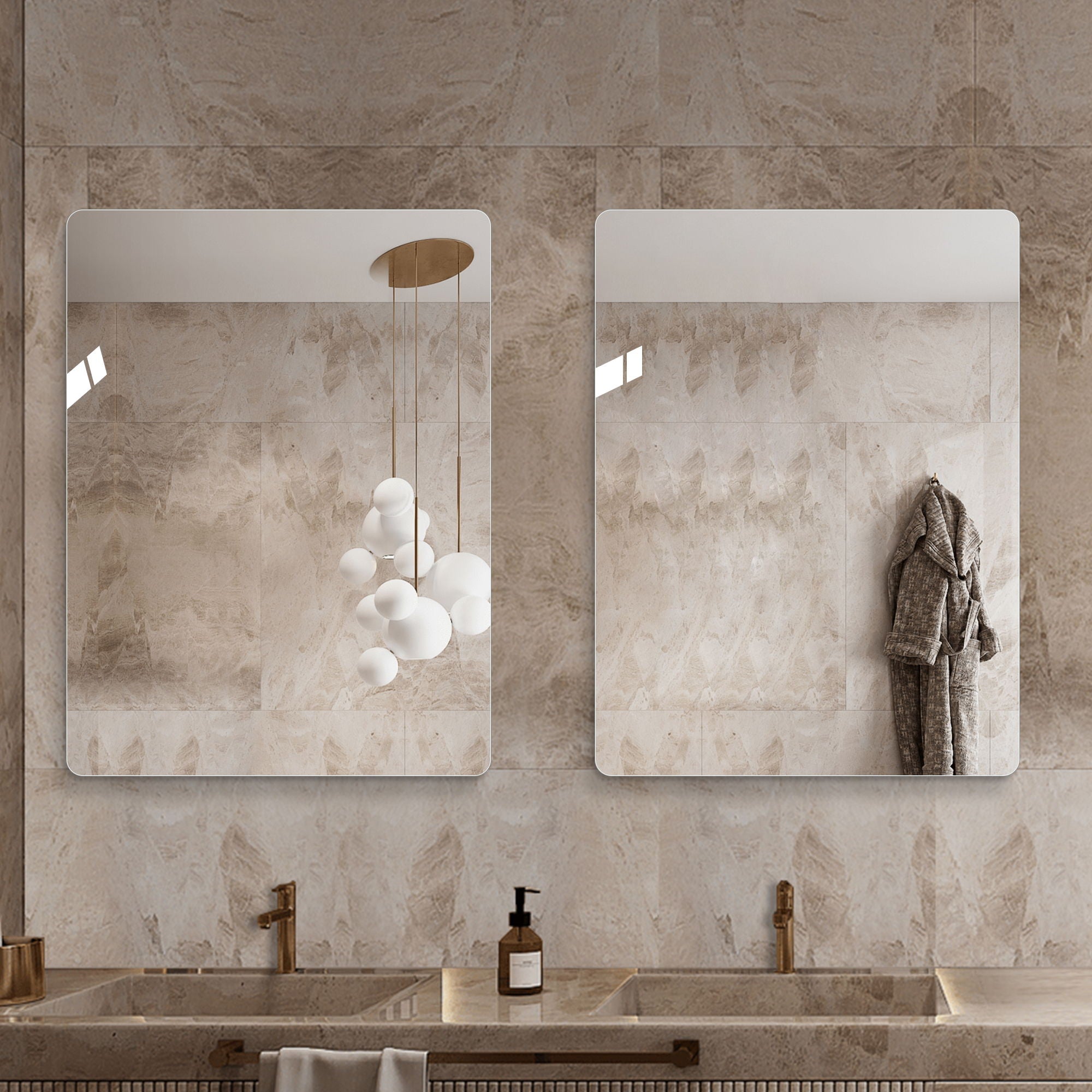 Modern Frameless Bathroom Vanity Mirror