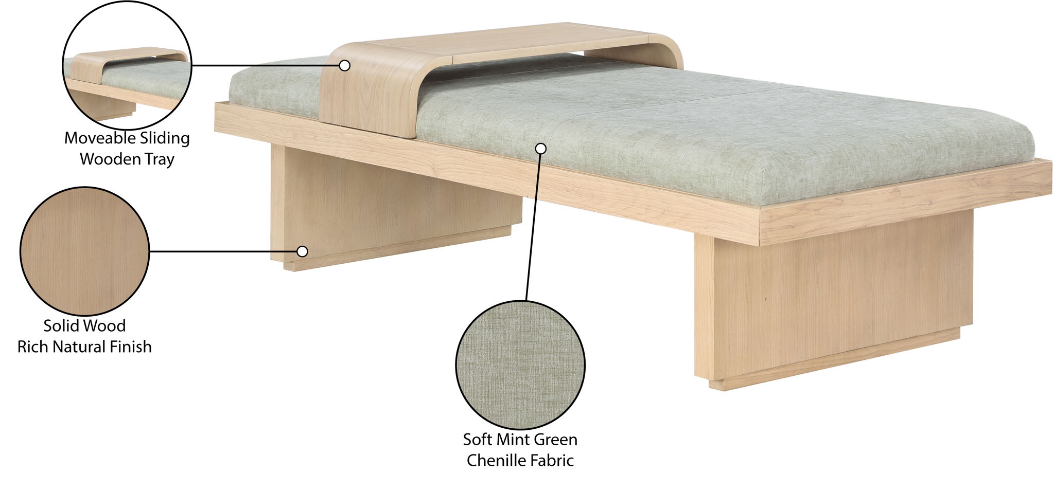 Arlington - Bench - Natural Base