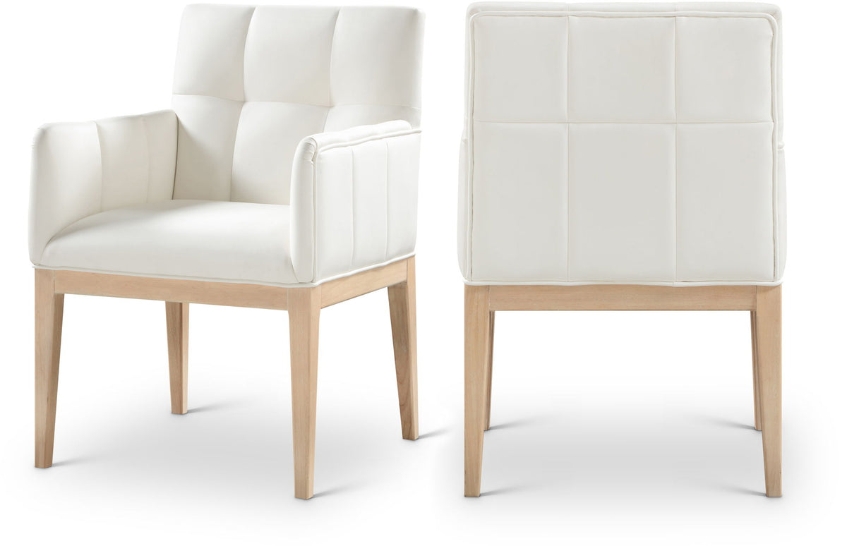 Adrian - Dining Arm Chair (Set of 2) - Light Brown Legs