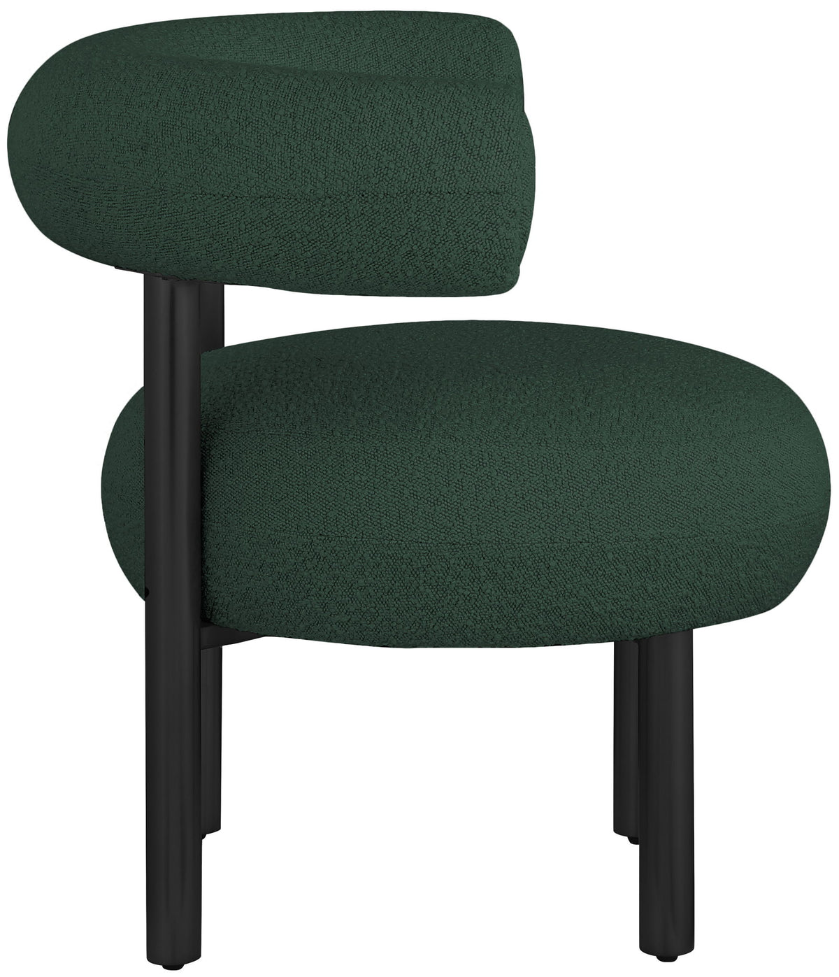 Bordeaux - Boucle Fabric Accent Chair With Black Legs