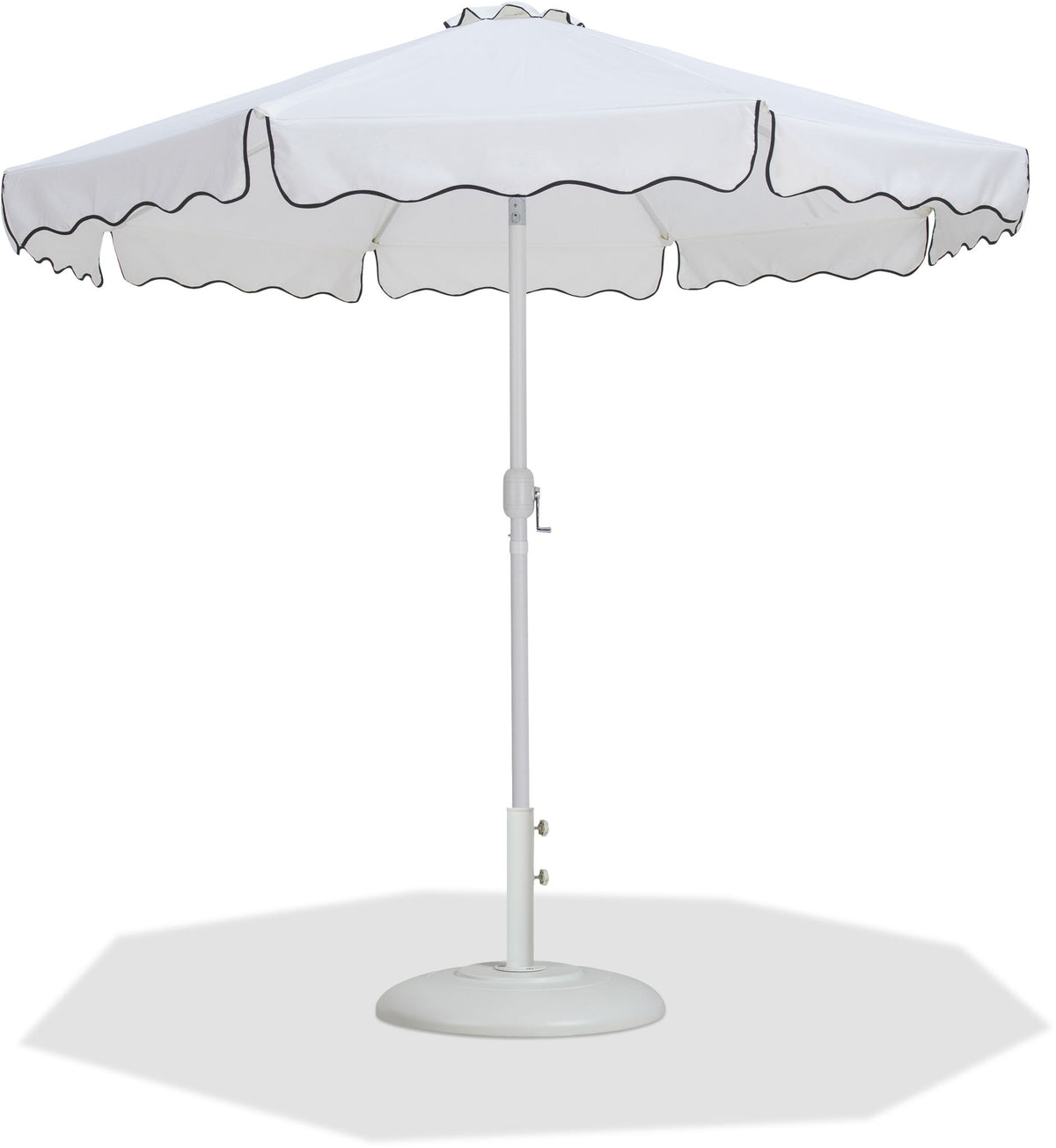 Amalfi - Patio Umbrella - White Base / White Pole