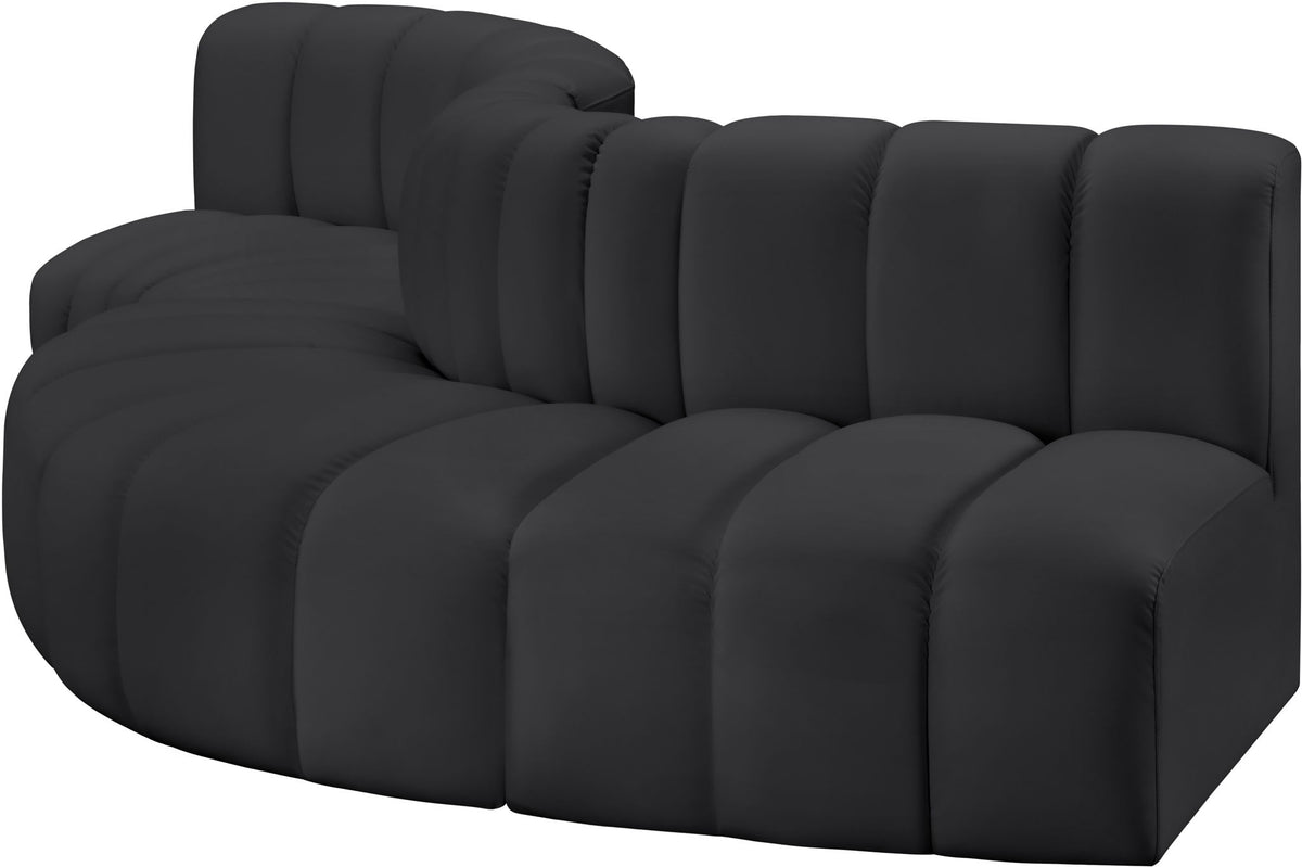 Arc - Faux Leather 5 Piece Modular Sofa