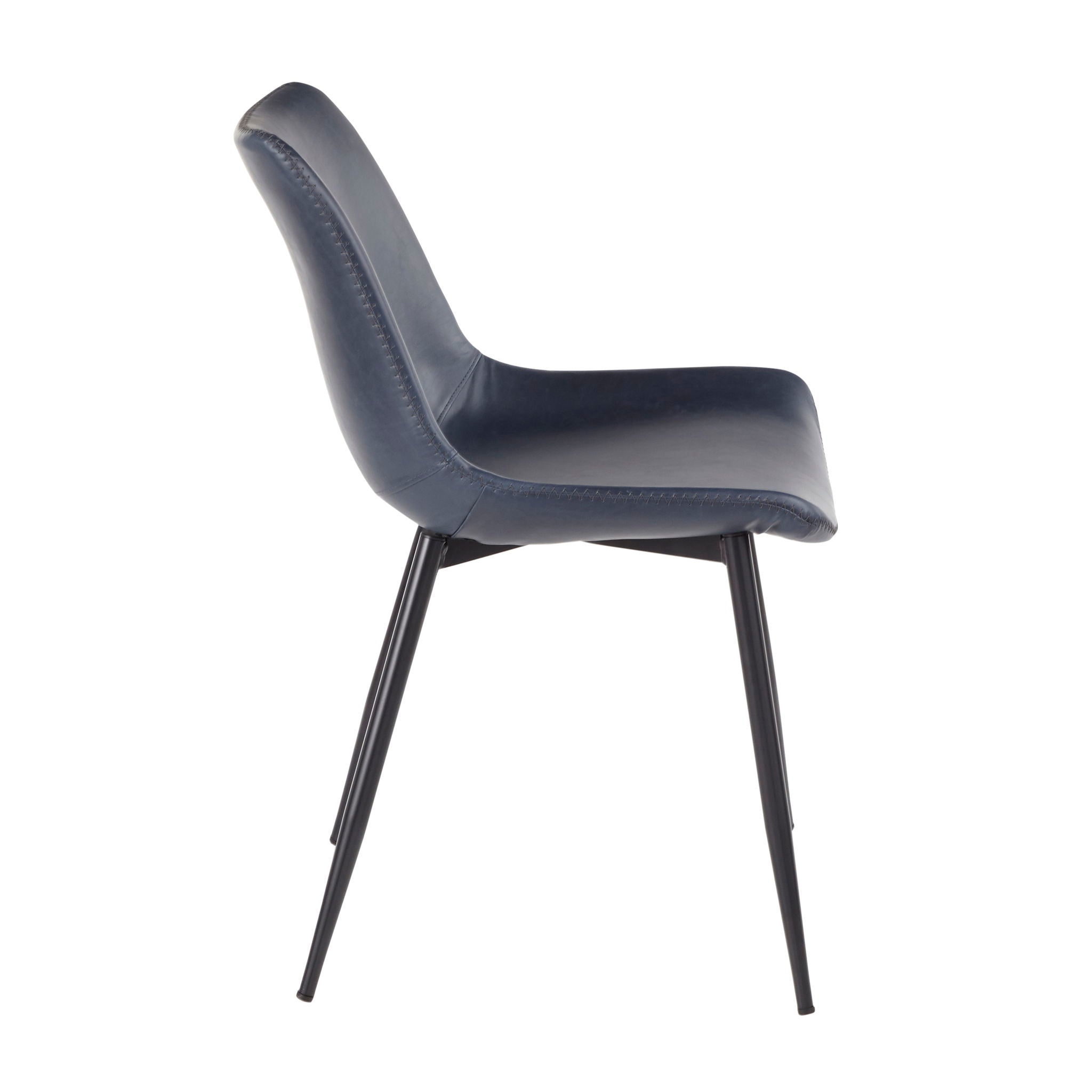 Durango - Industrial Dining Chair (Set of 2) - Black / Vintage Blue