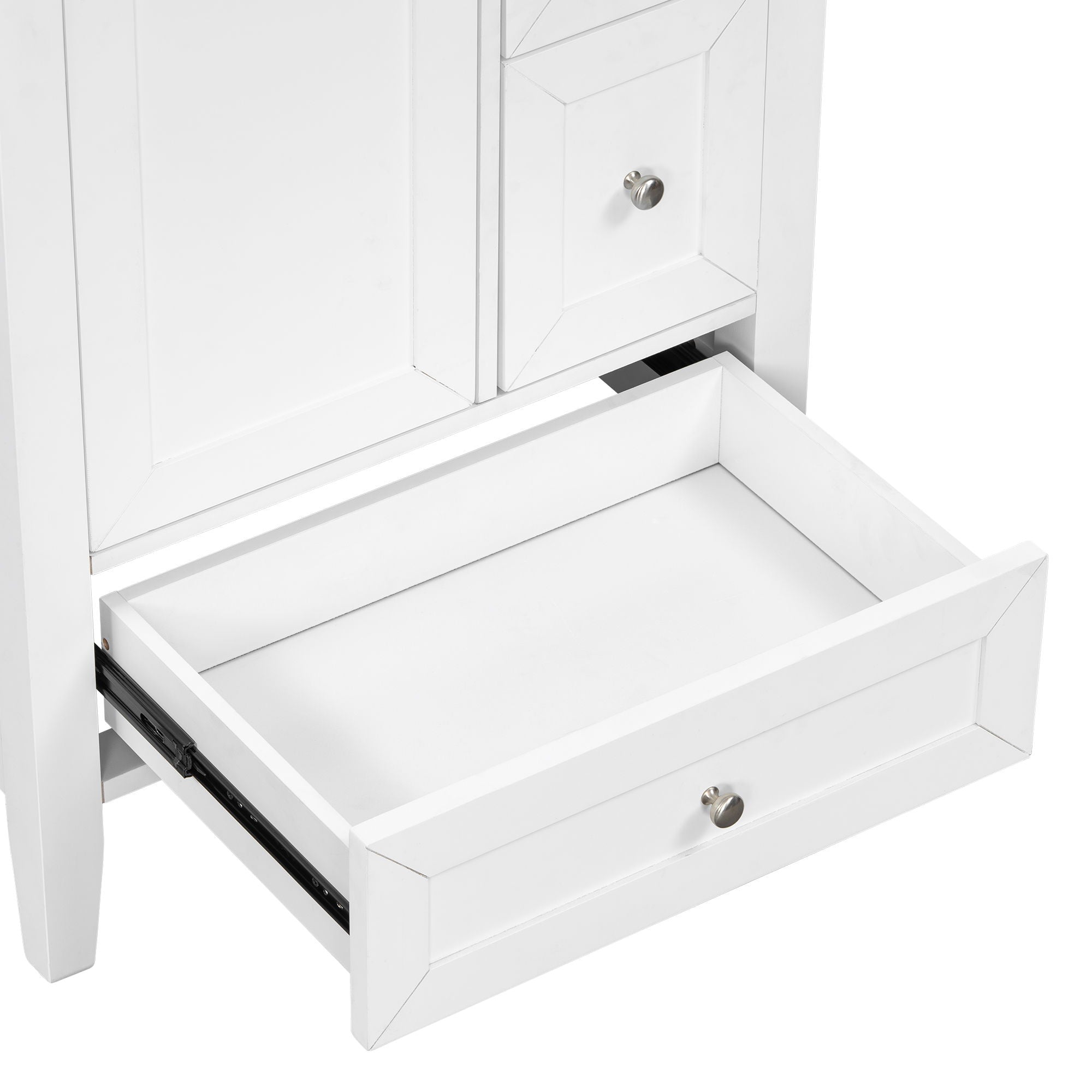 Modern Bathroom Vanity With Sink, Freestanding Cabinet With Drawers And Shelves
