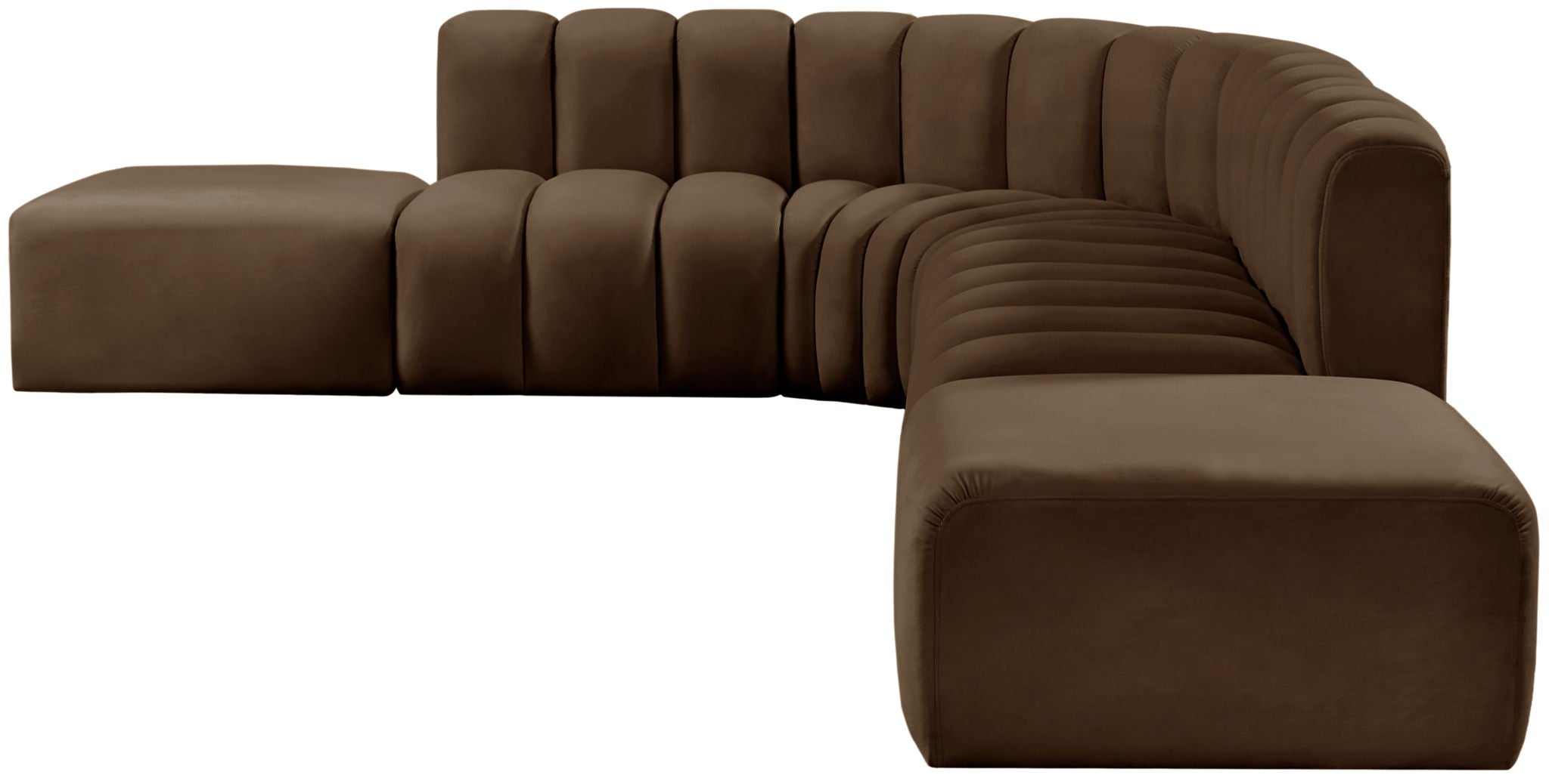 Arc - Velvet 7 Piece Corner Modular Sofa