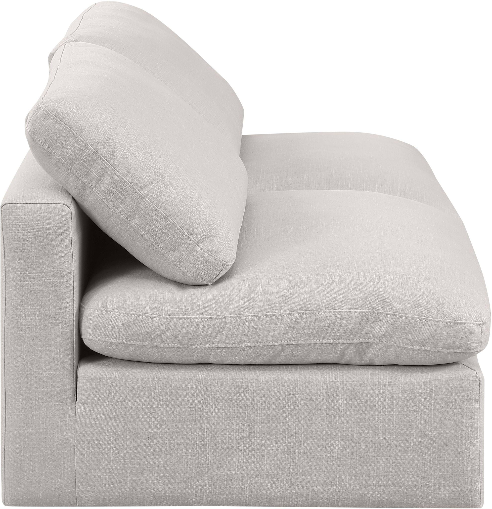 Indulge - Linen 2 Seat Modular Armless Sofa