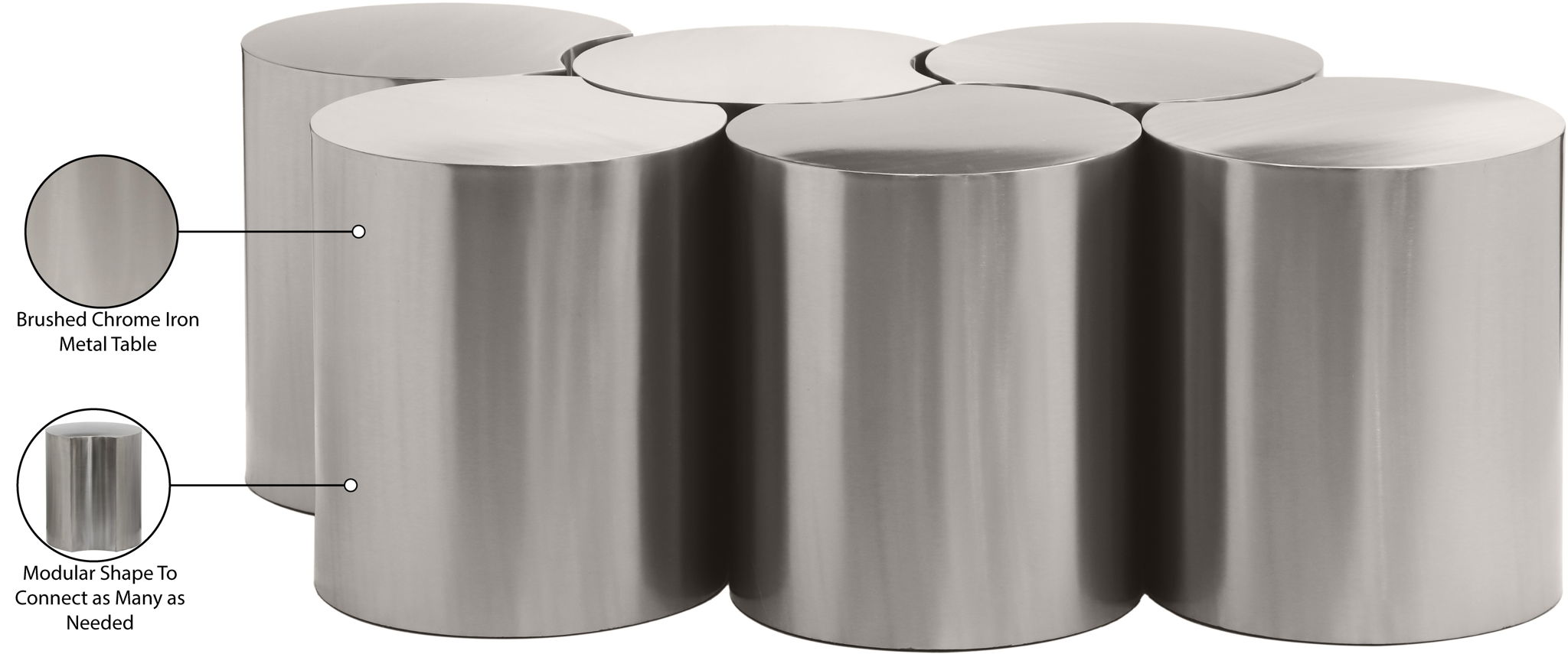 Dimple - 6 Piece Modular Coffee Table
