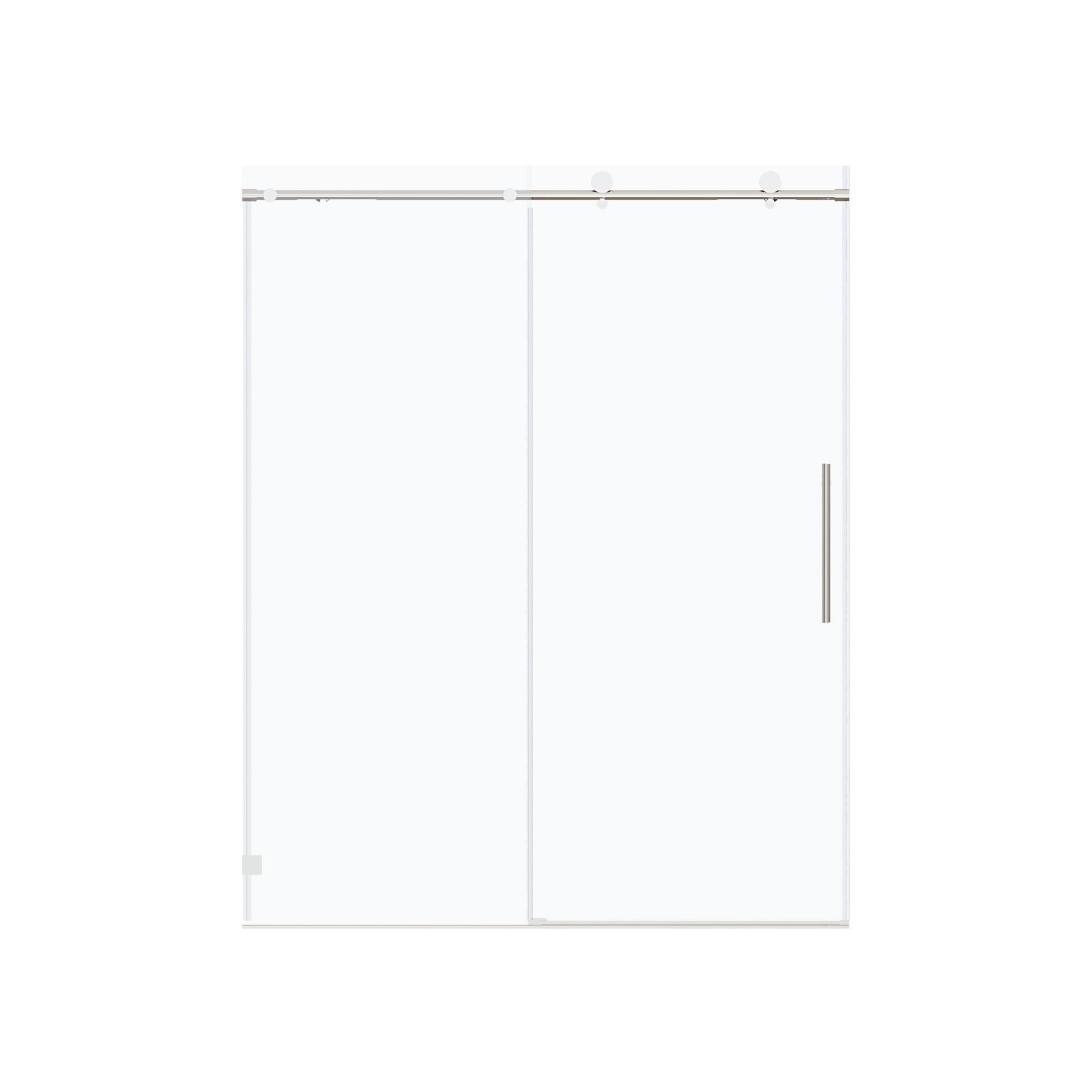 Frameless, Single Sliding Soft Close Shower Doors, 5/16" Sgcc Tempered Glass