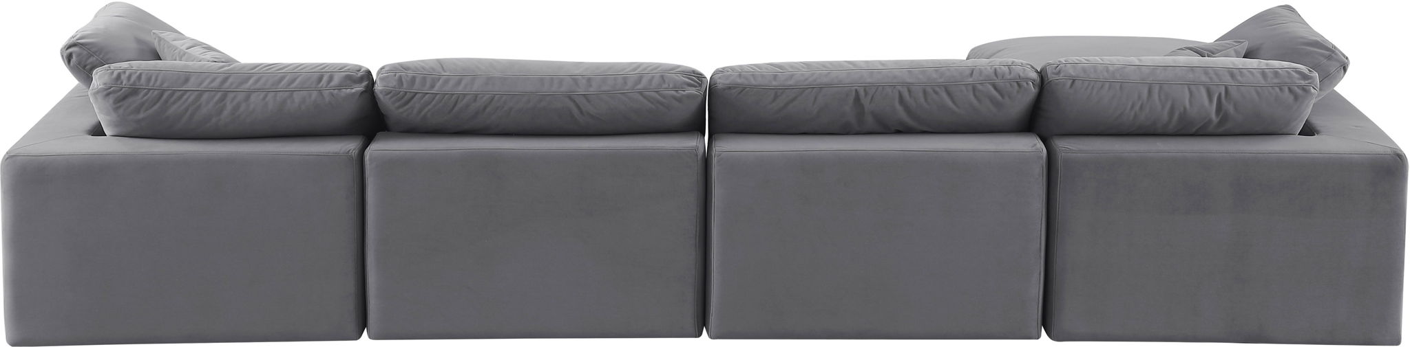 Comfy - 5 Piece Velvet Modular Sectional With Chaise
