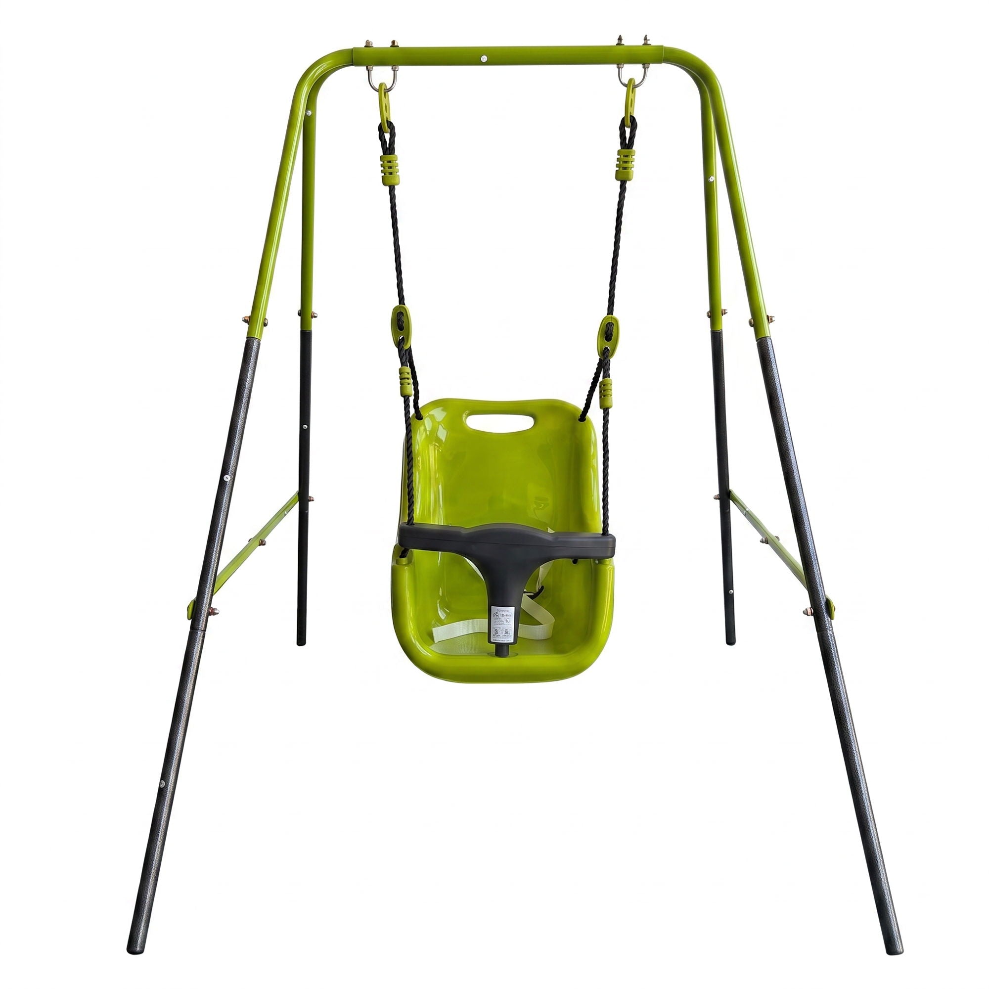 Xns001 - Baby Swing With Safety Seat Indoor / Outdoor - Black / Green