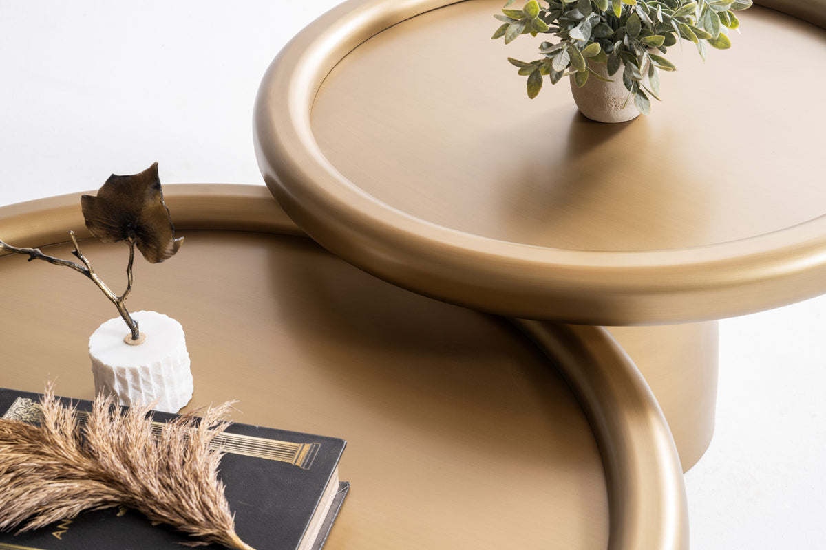950 Gold 3-Piece Coffee Table Set