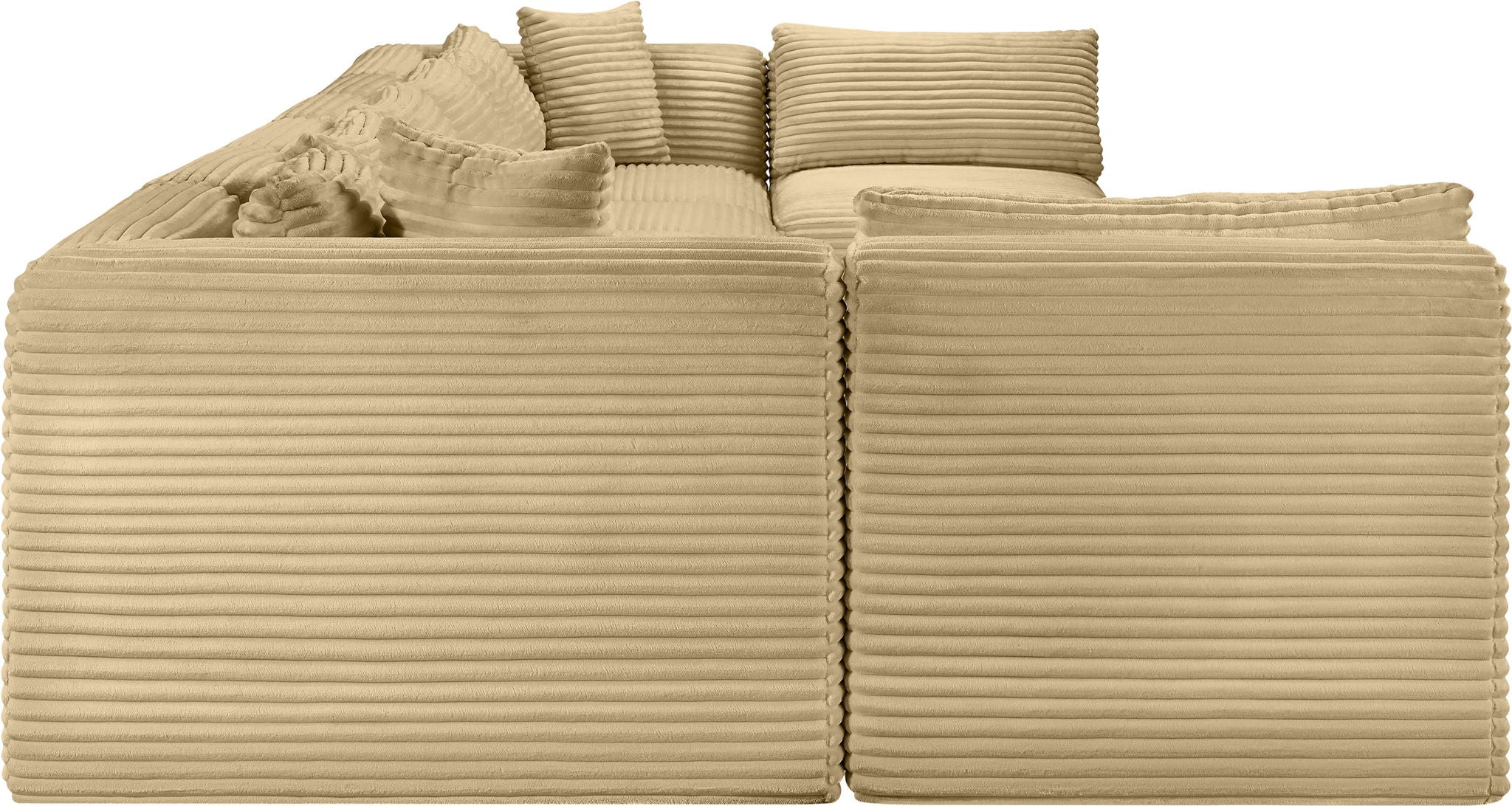 Shaggy - 8 Piece Modular U-Shaped Armless Sectional