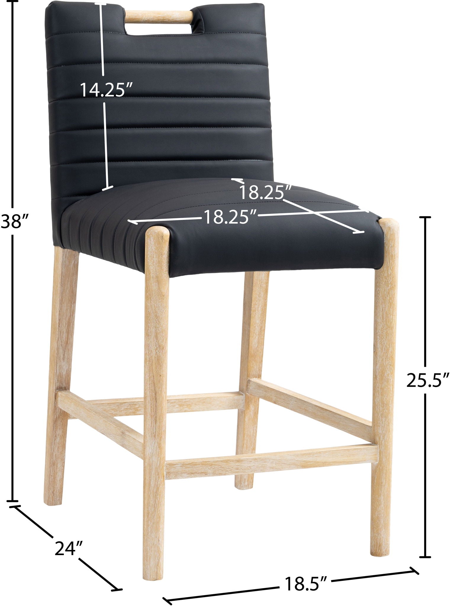Aimee - Counter Stool - Light Brown Legs