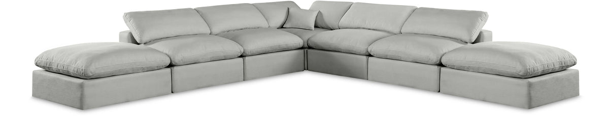 Comfy - 7 Piece Linen Modular Corner Sectional