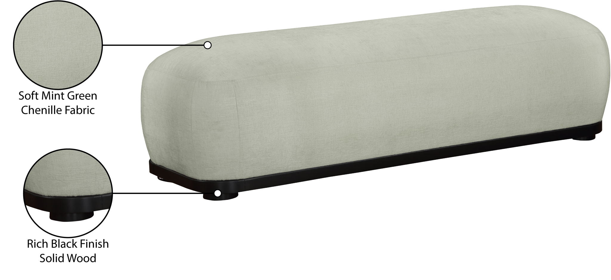 Calum - Bench - Black Frame