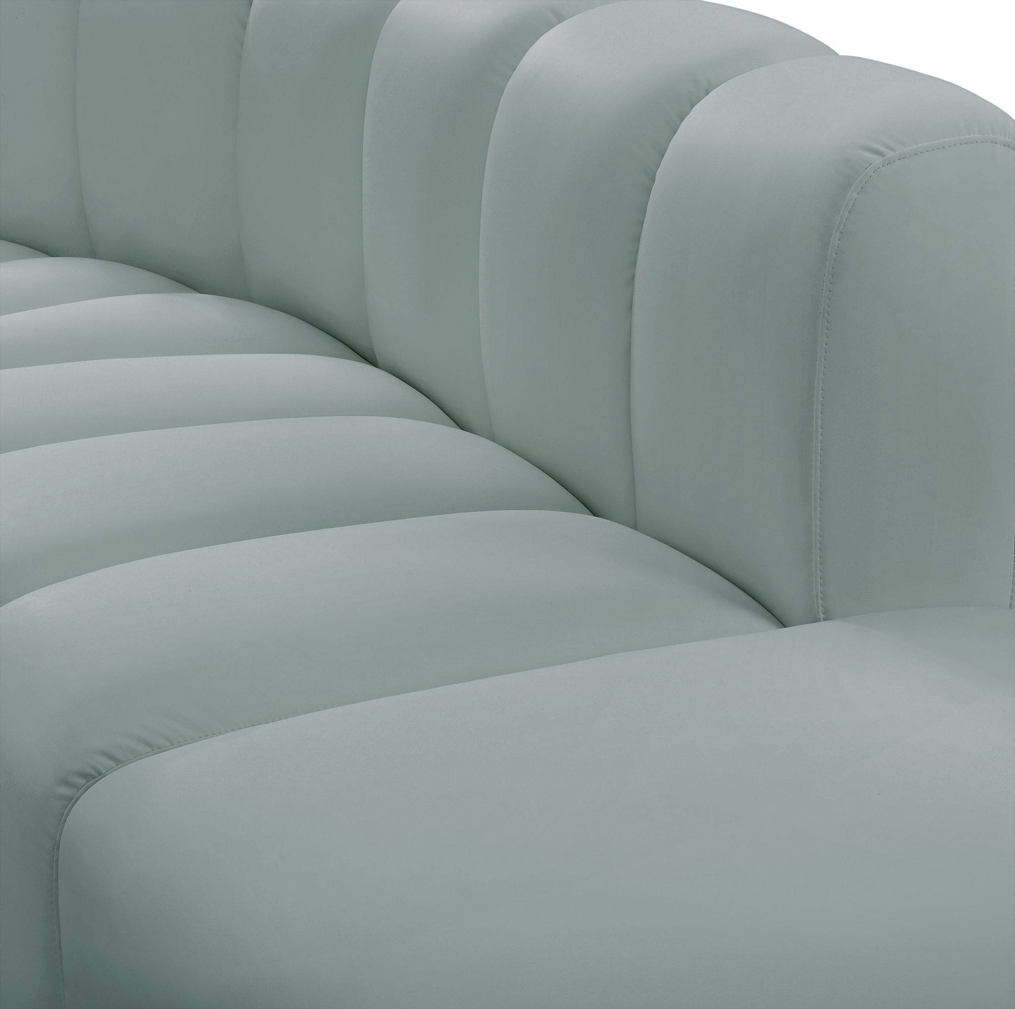 Arc - Faux Leather 4 Piece Curved Modular Sofa