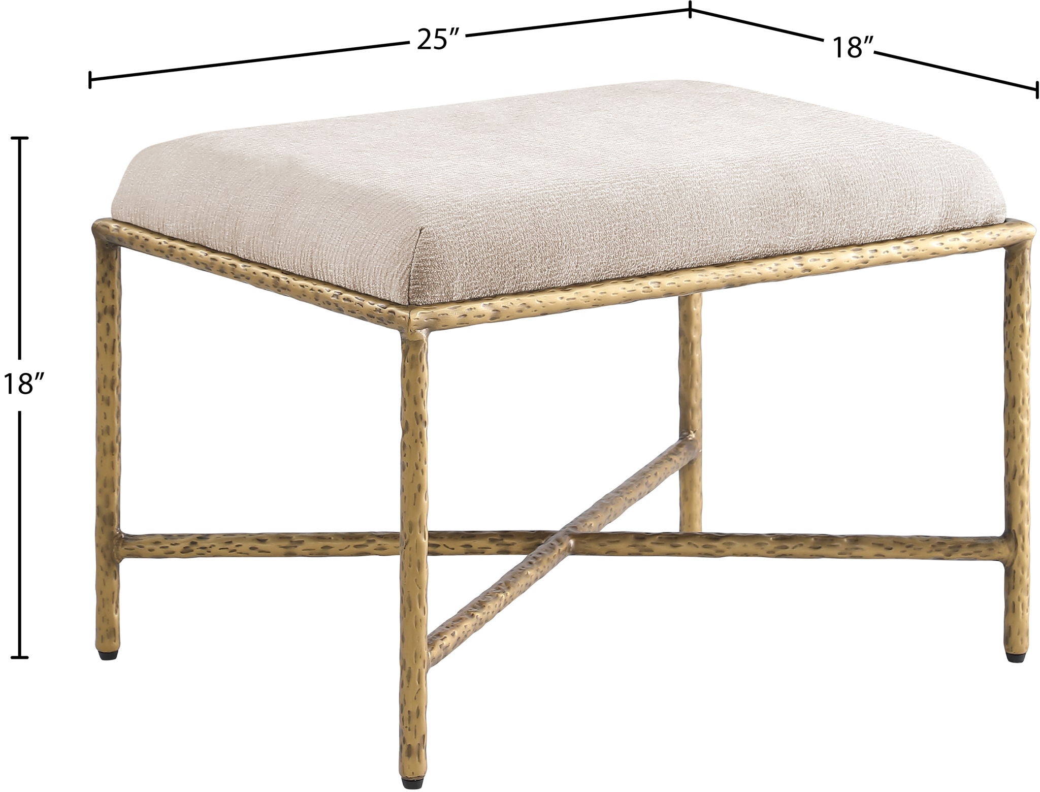 Valley - Bench With Gold Frame