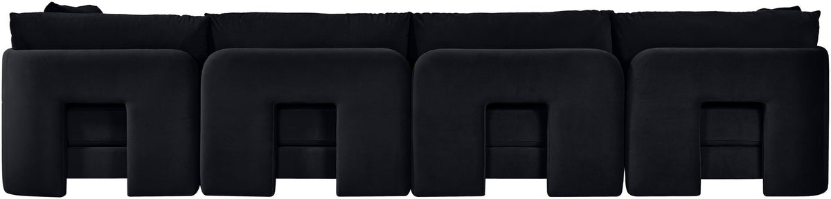 Hammond - Velvet Performance Fabric Upholstered 4 Piece Sofa