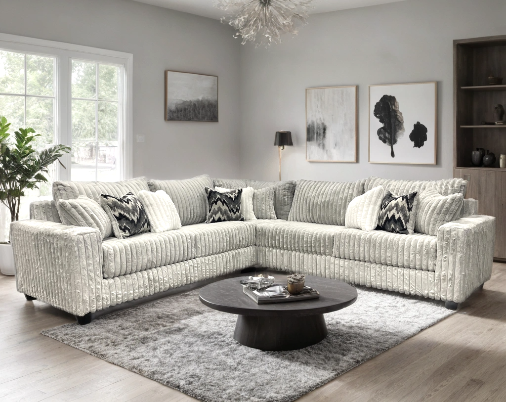9600 Gray - Oversized Sectional