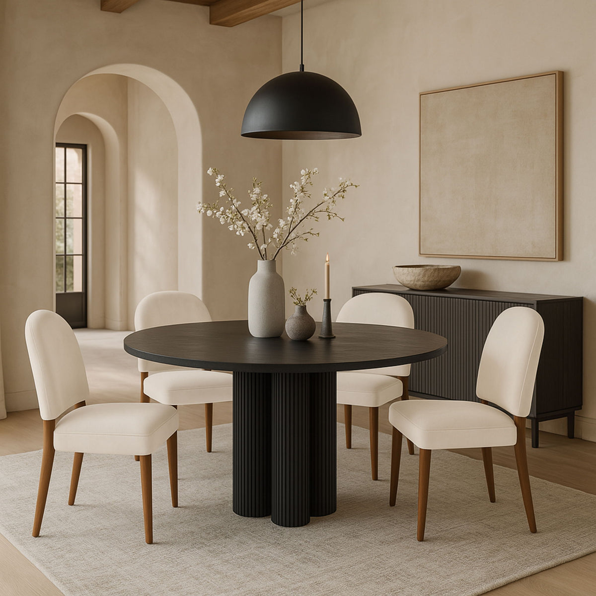 Varinelle - Velvet Dining Chair (Set of 2) - Walnut Frame