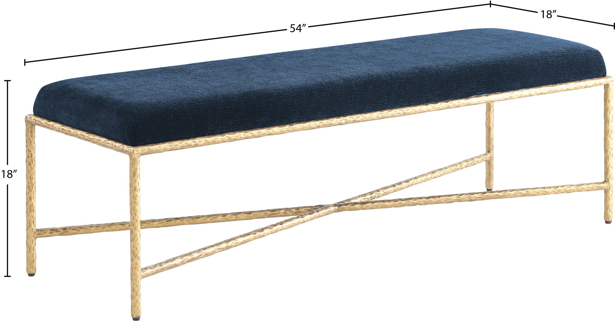 Valley - Bench With Gold Frame