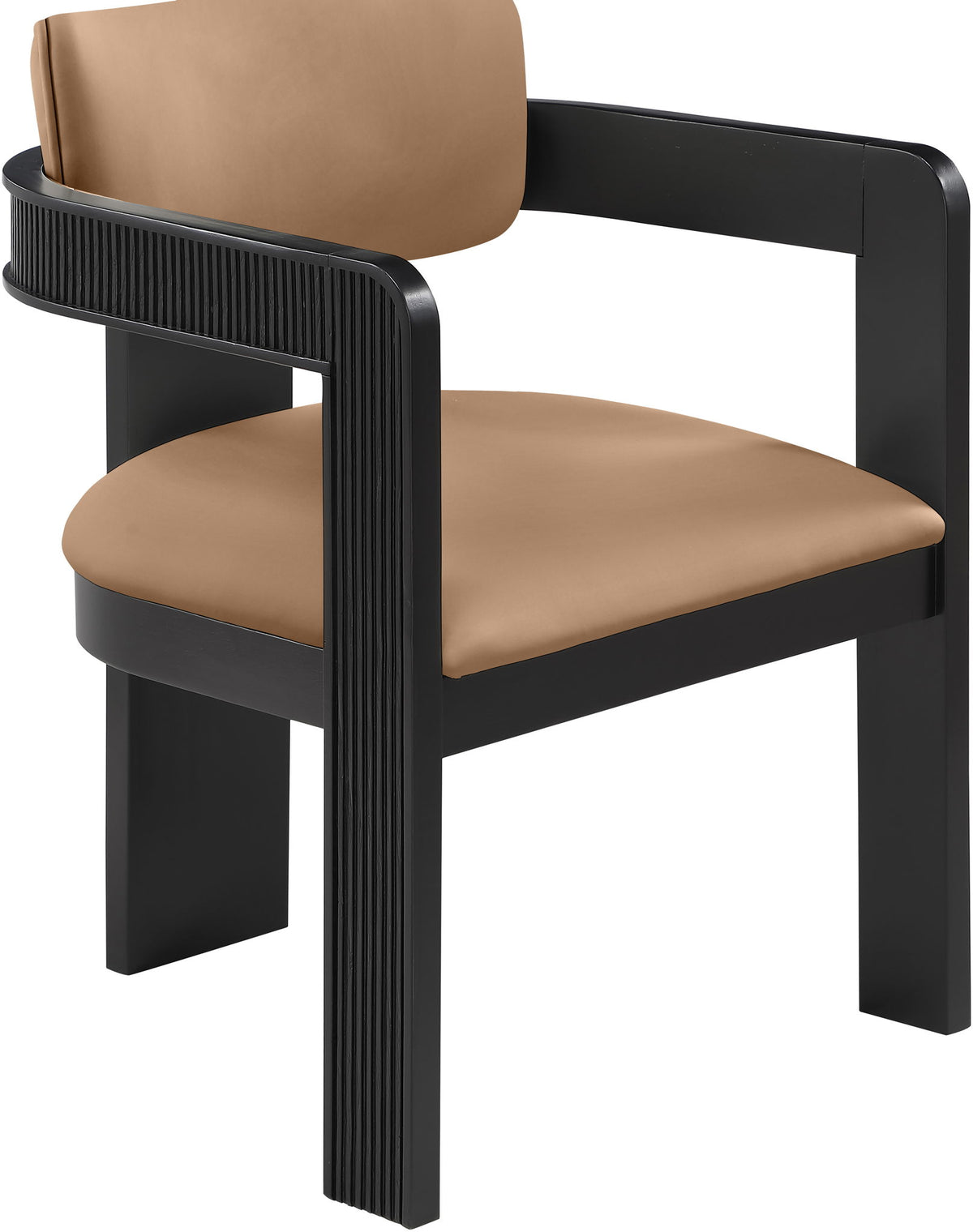 Sacha - Vegan Leather Upholstered Dining Chair With Black Base (Set of 2)