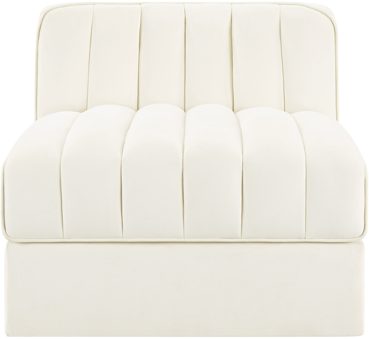 Rummi - Velvet Performance Fabric Upholstered Modular Armless Chair