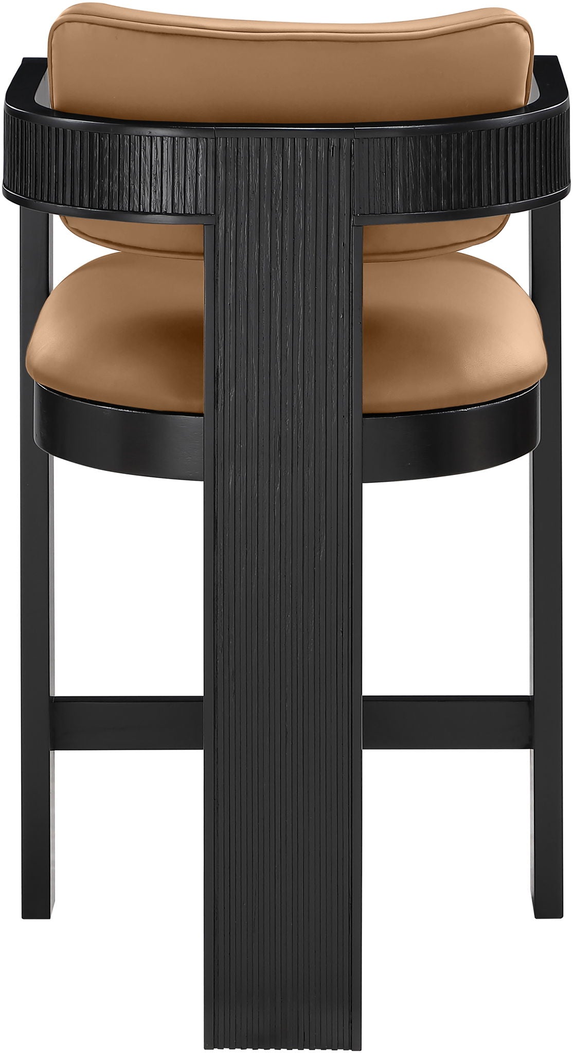 Sacha - Vegan Leather Upholstered Counter Stool With Black Base