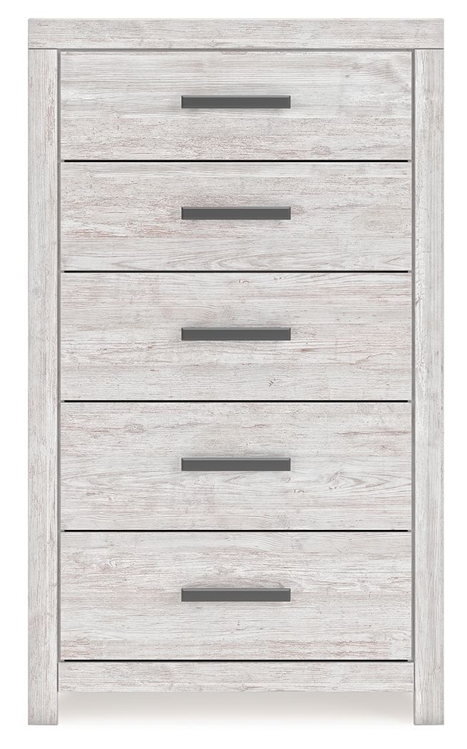 Cayboni - Five Drawer Chest - Whitewash