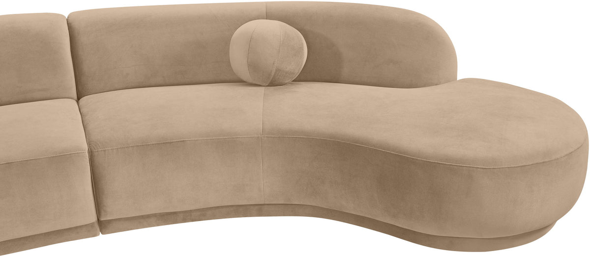Avra - 192" Velvet Performance Fabric Upholstered Sectional