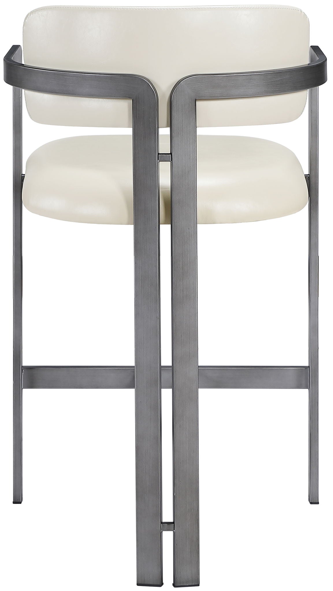 Aurum - Vegan Leather Upholstered Counter Stool With Gray Base