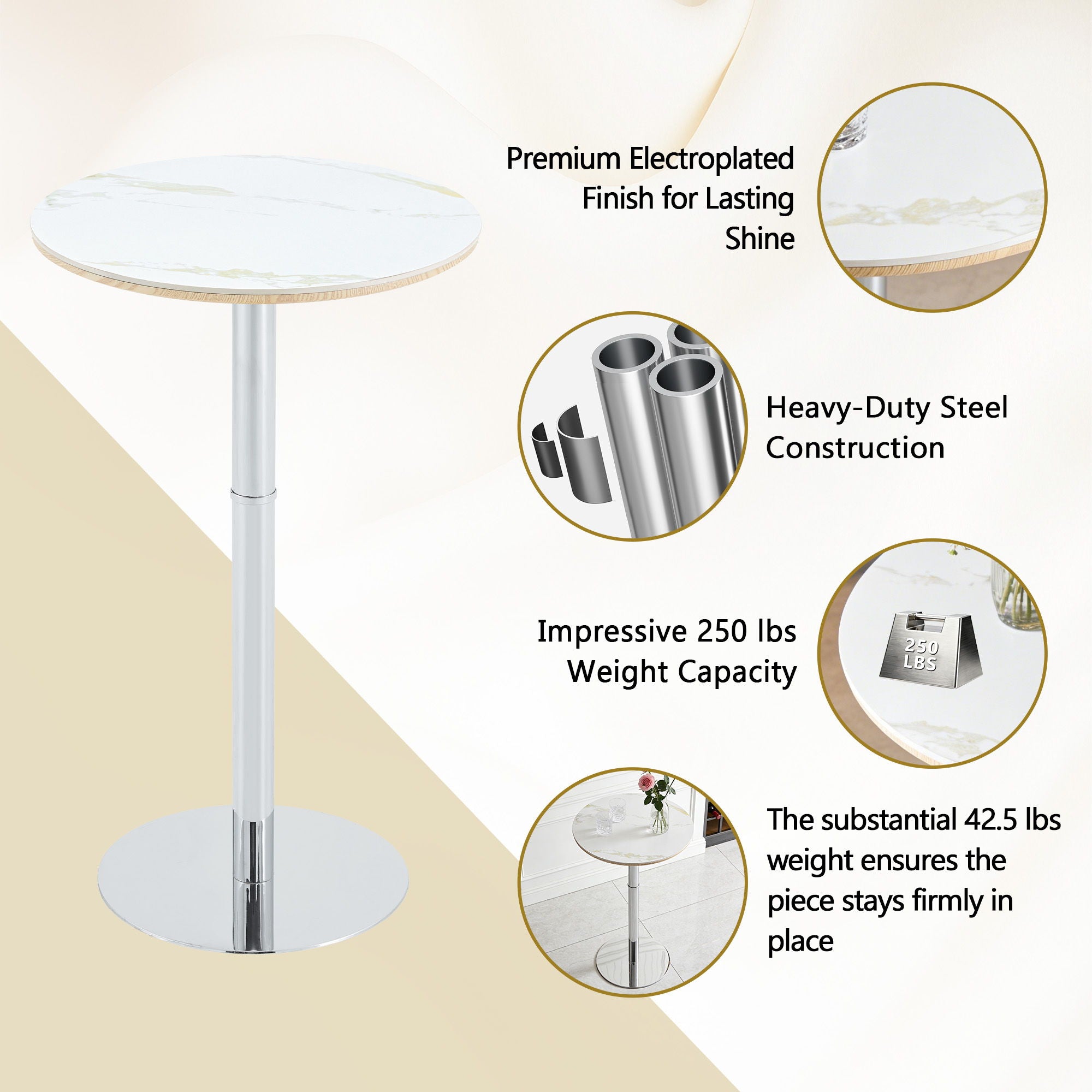 Contemporary Circular Bar Table