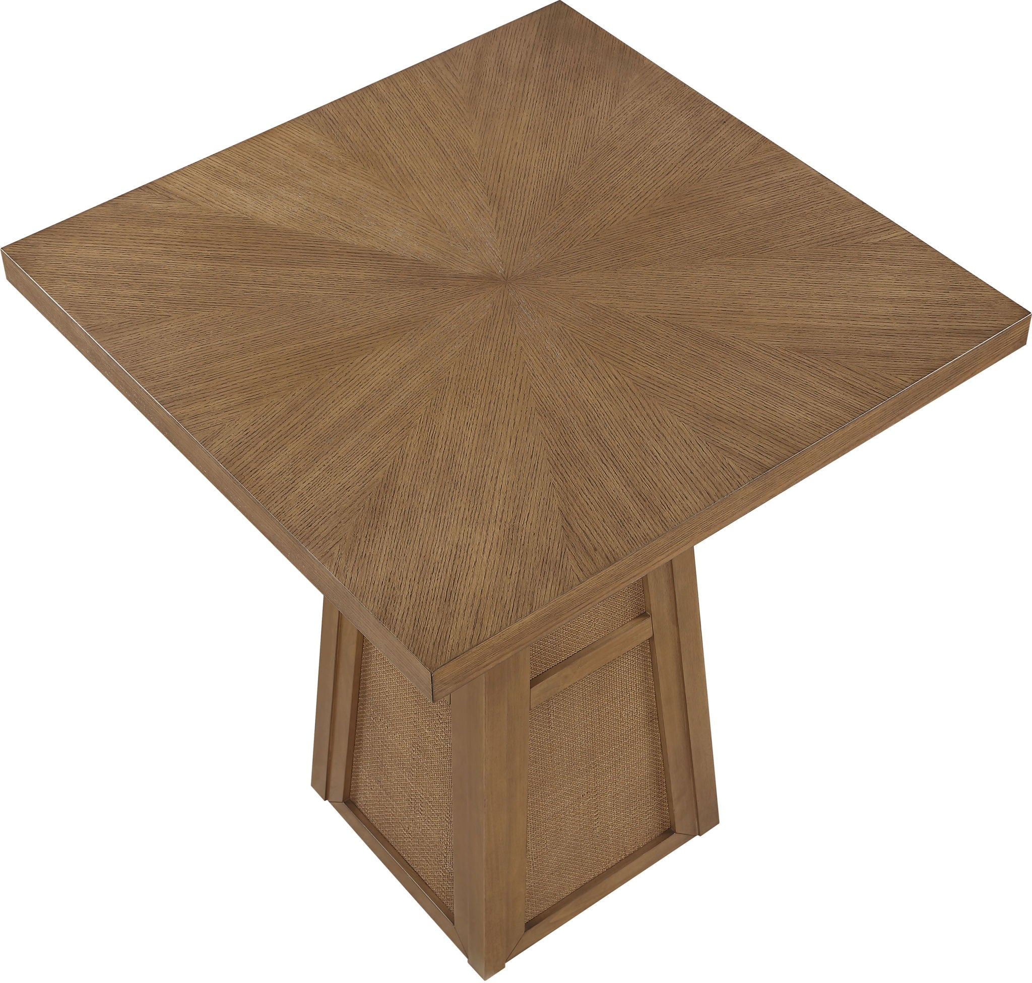 Fenwick - Cane, Oak Veneer And Solid Wood Bar Height Table