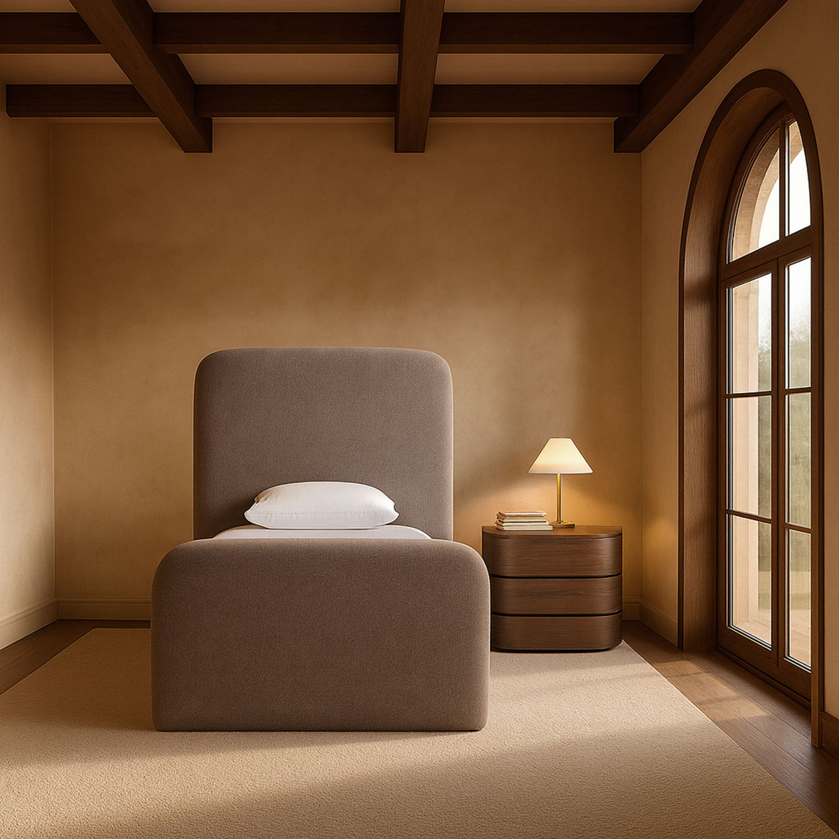 Fira - Chenille Fabric Upholstered Bed