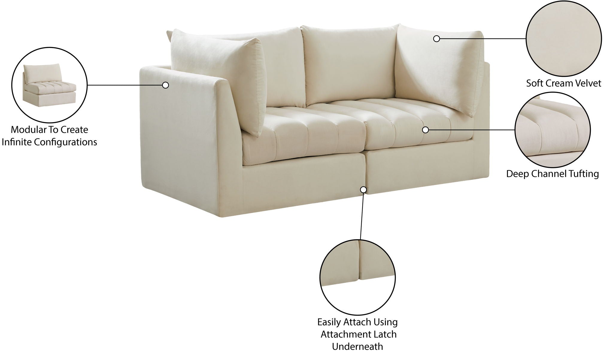 Jacob - Modular 2 Seat Sofa