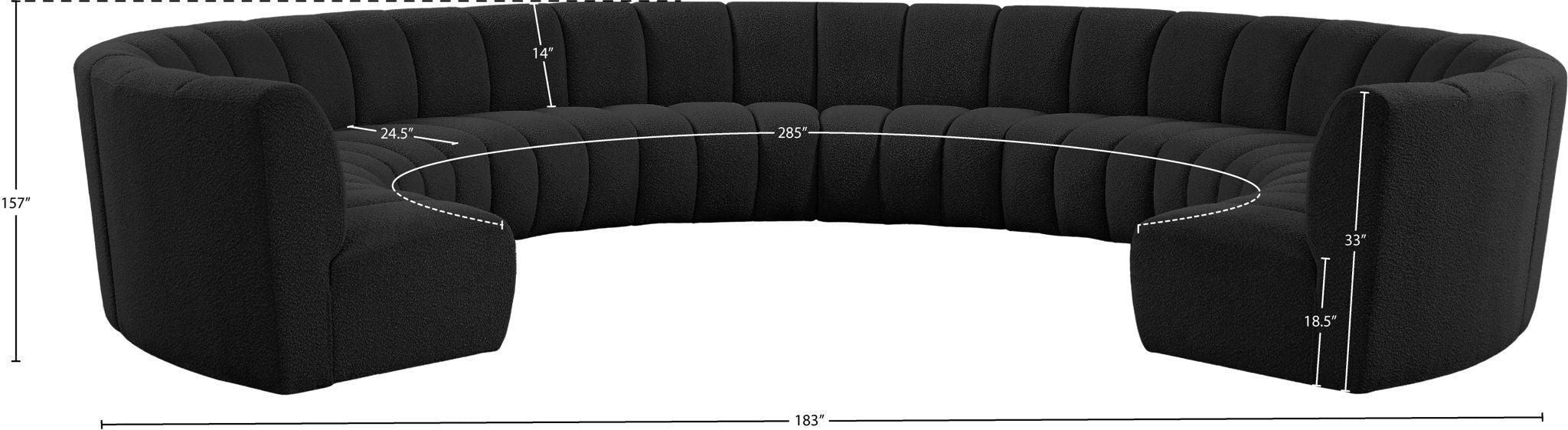 Infinity - 10 Piece Boucle Modular Sectional