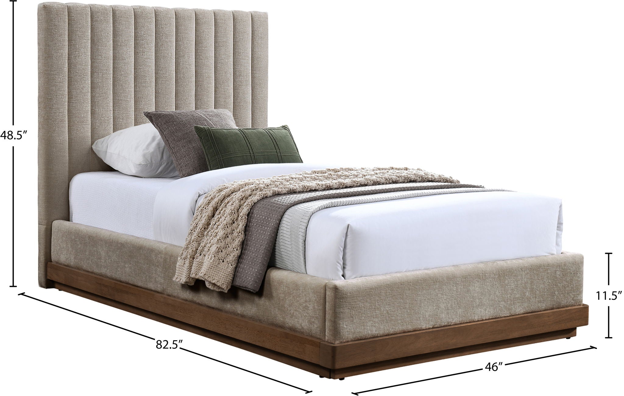 Emmet - Bed - Dark Brown Base