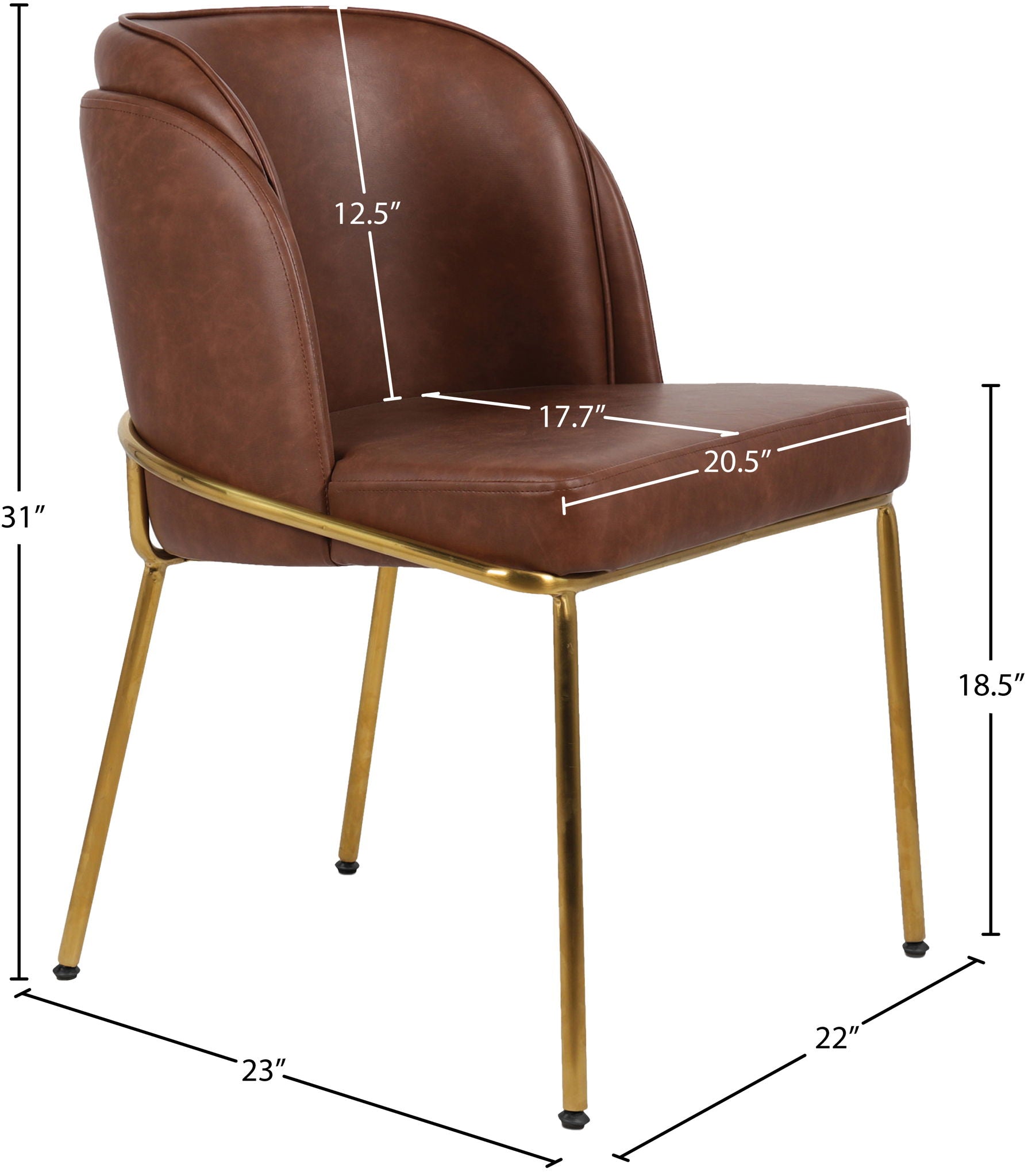 Jagger - Dining Chair (Set of 2) - Gold Base