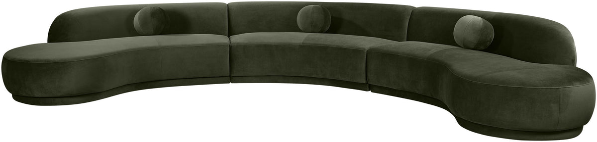 Avra - 177.5" Velvet Performance Fabric Upholstered Sectional