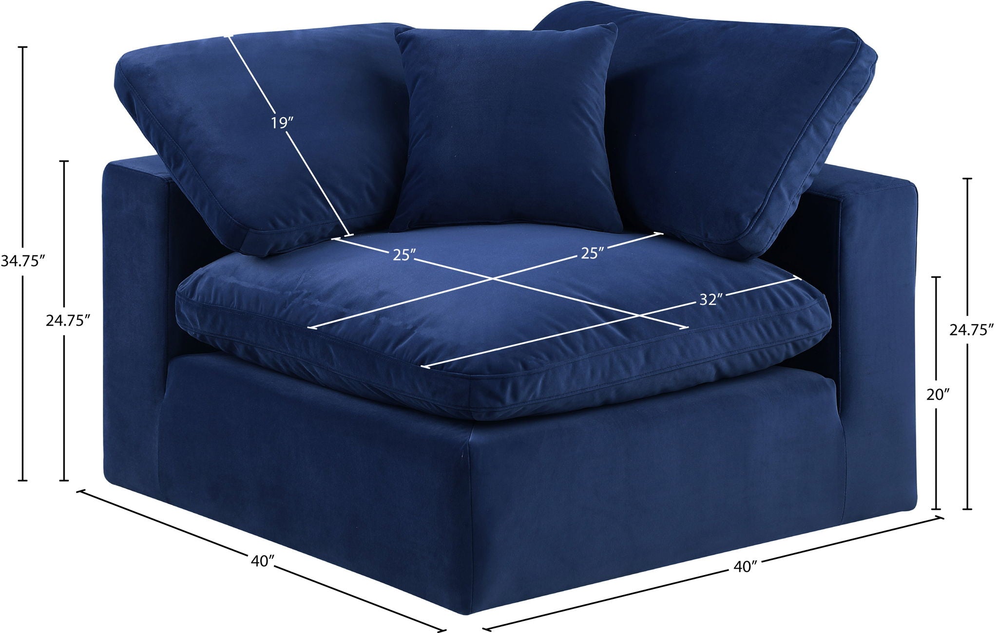 Comfy - Velvet Corner Chair