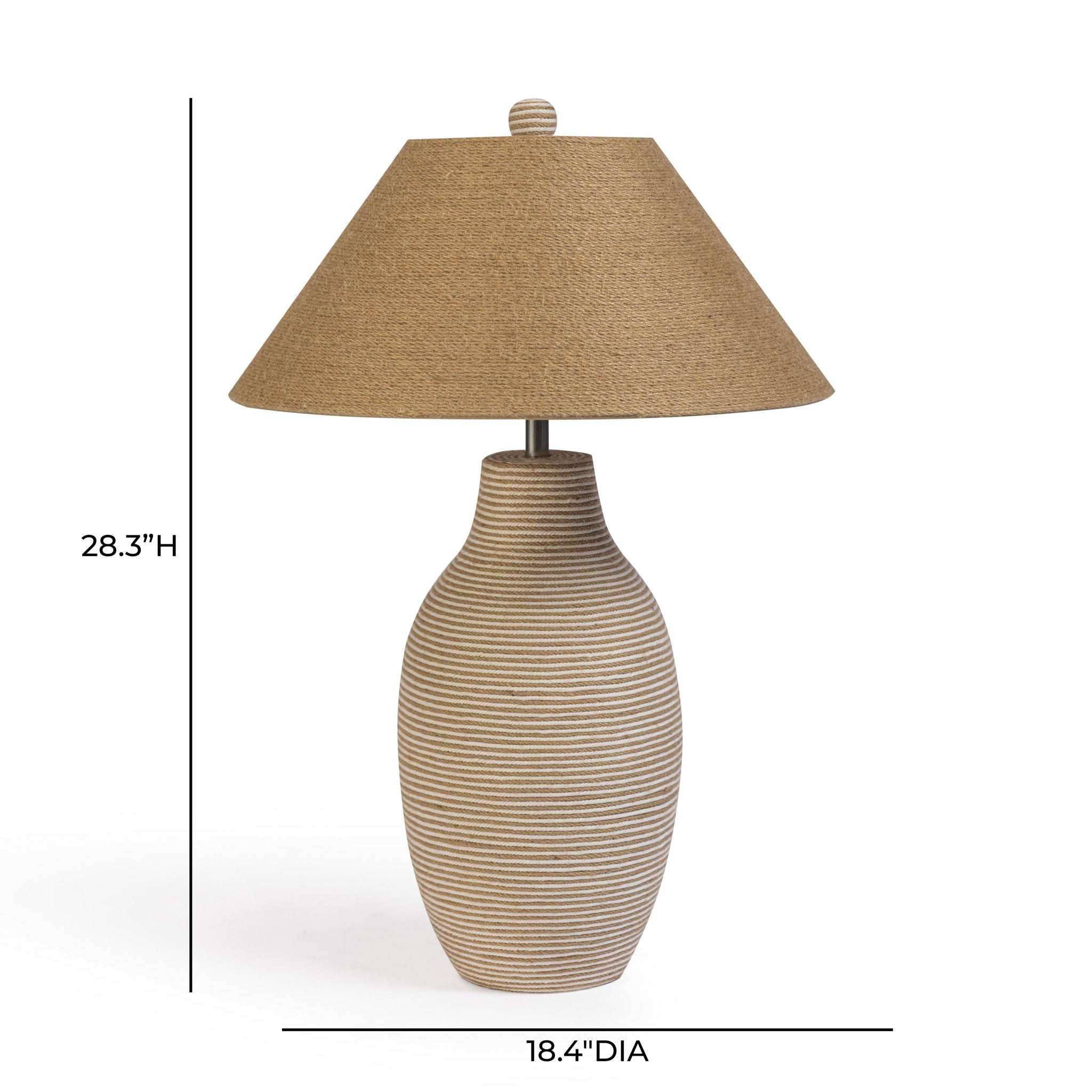 Tanga - Jute And Cotton Table Lamp - Natural