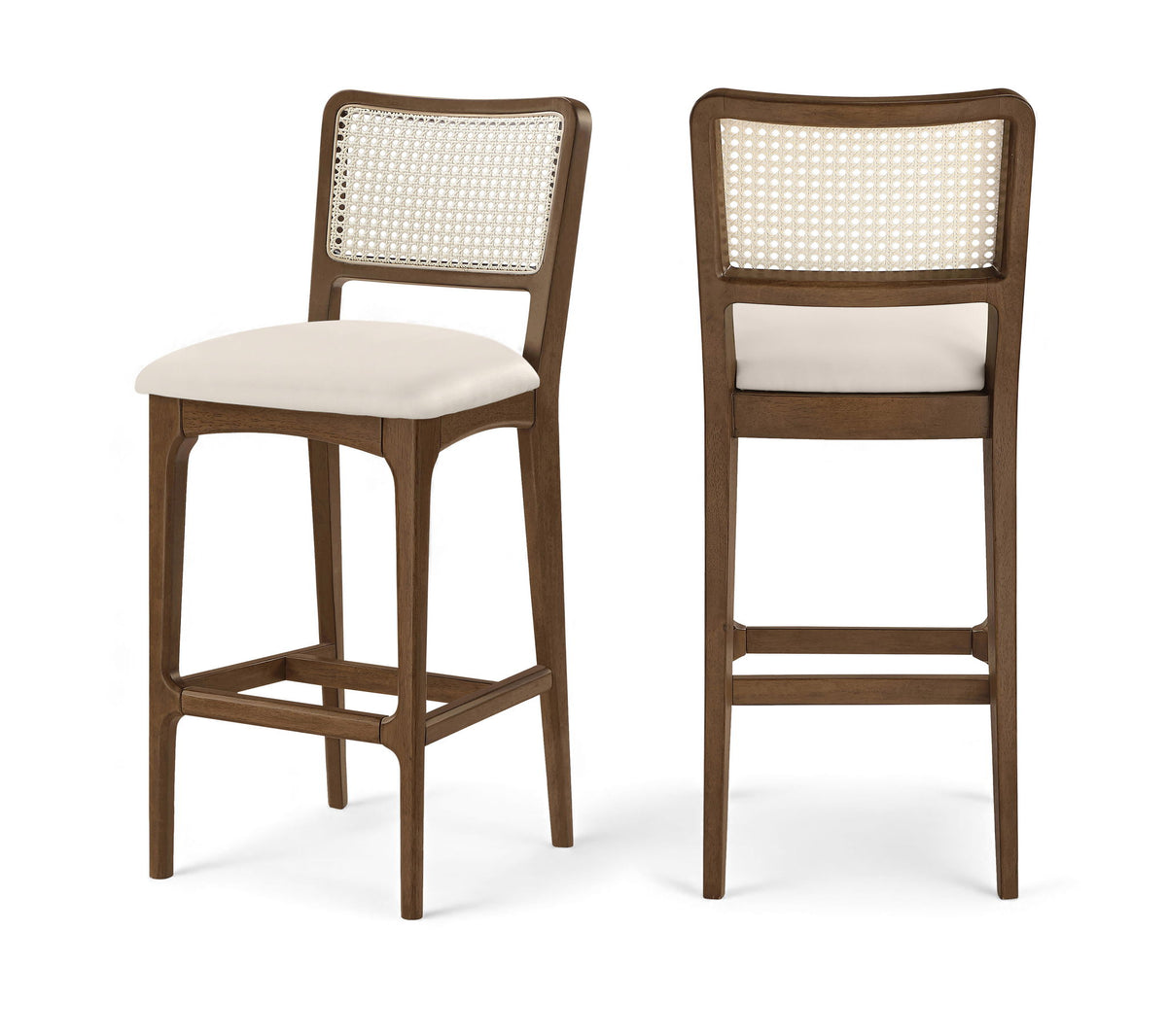 Atrium - Upholstered Bar Stool (Set of 2) - Brushed Brown Frame