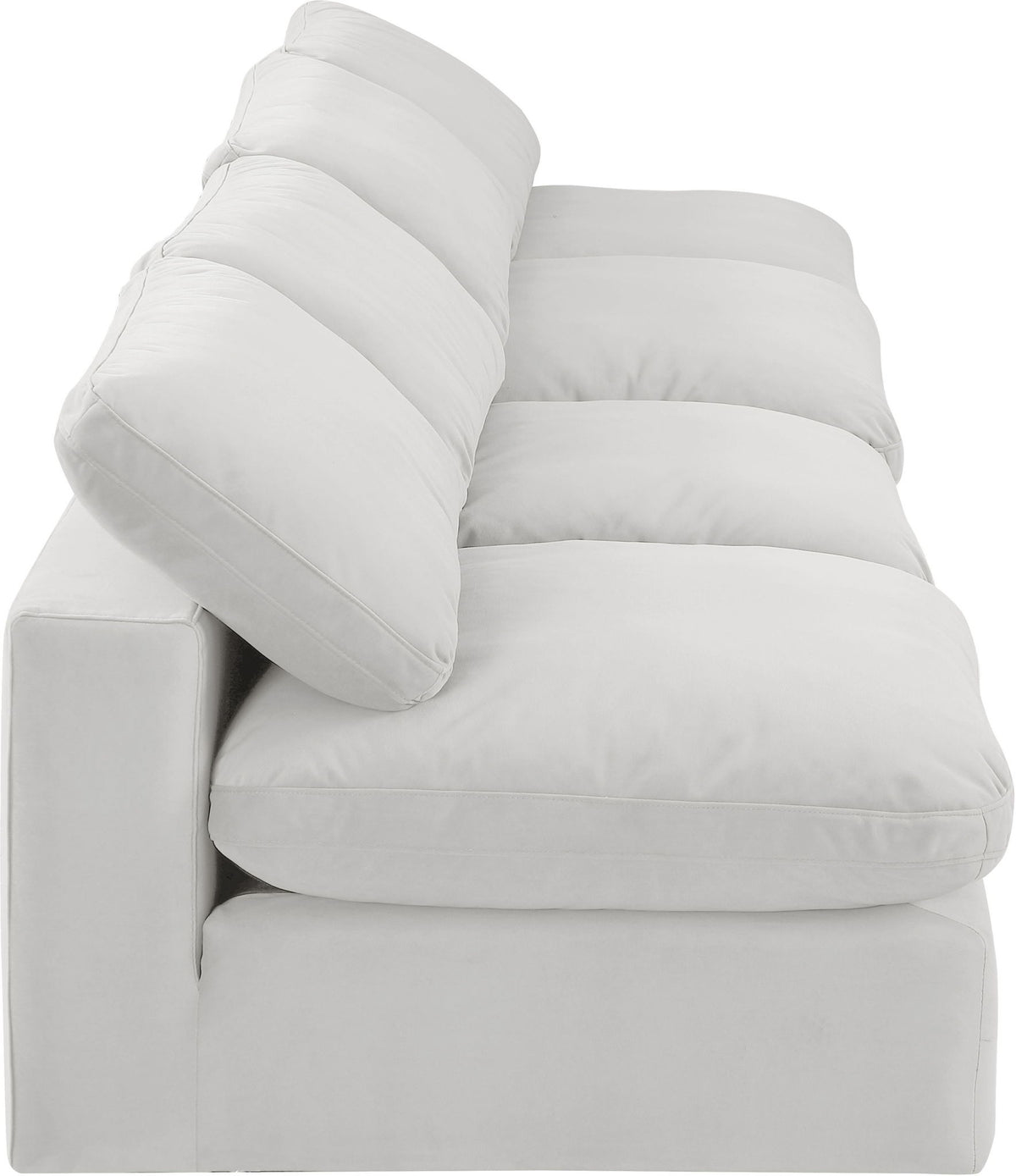 Comfy - Velvet Modular Armless Sofa 4 Seats