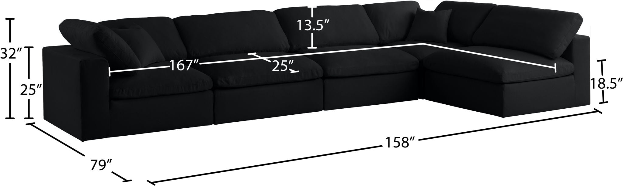Serene - 5 Piece Modular Sectional