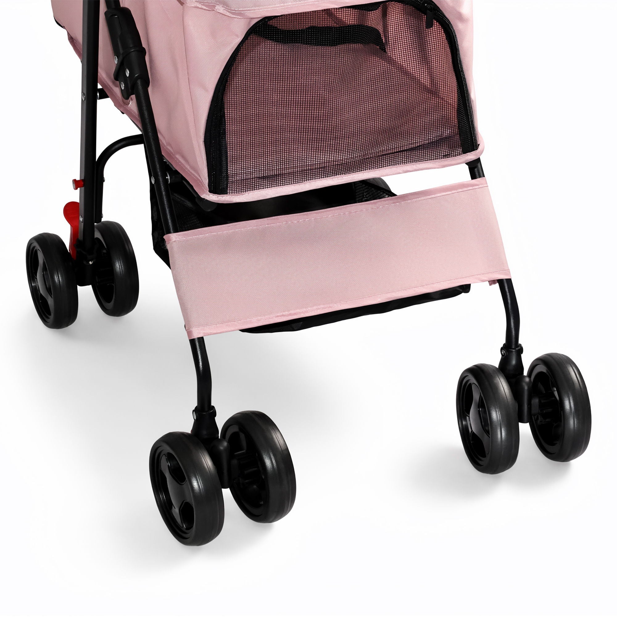 Foldable Pet Stroller For Small Dogs And Cats With Multi Functional Tray