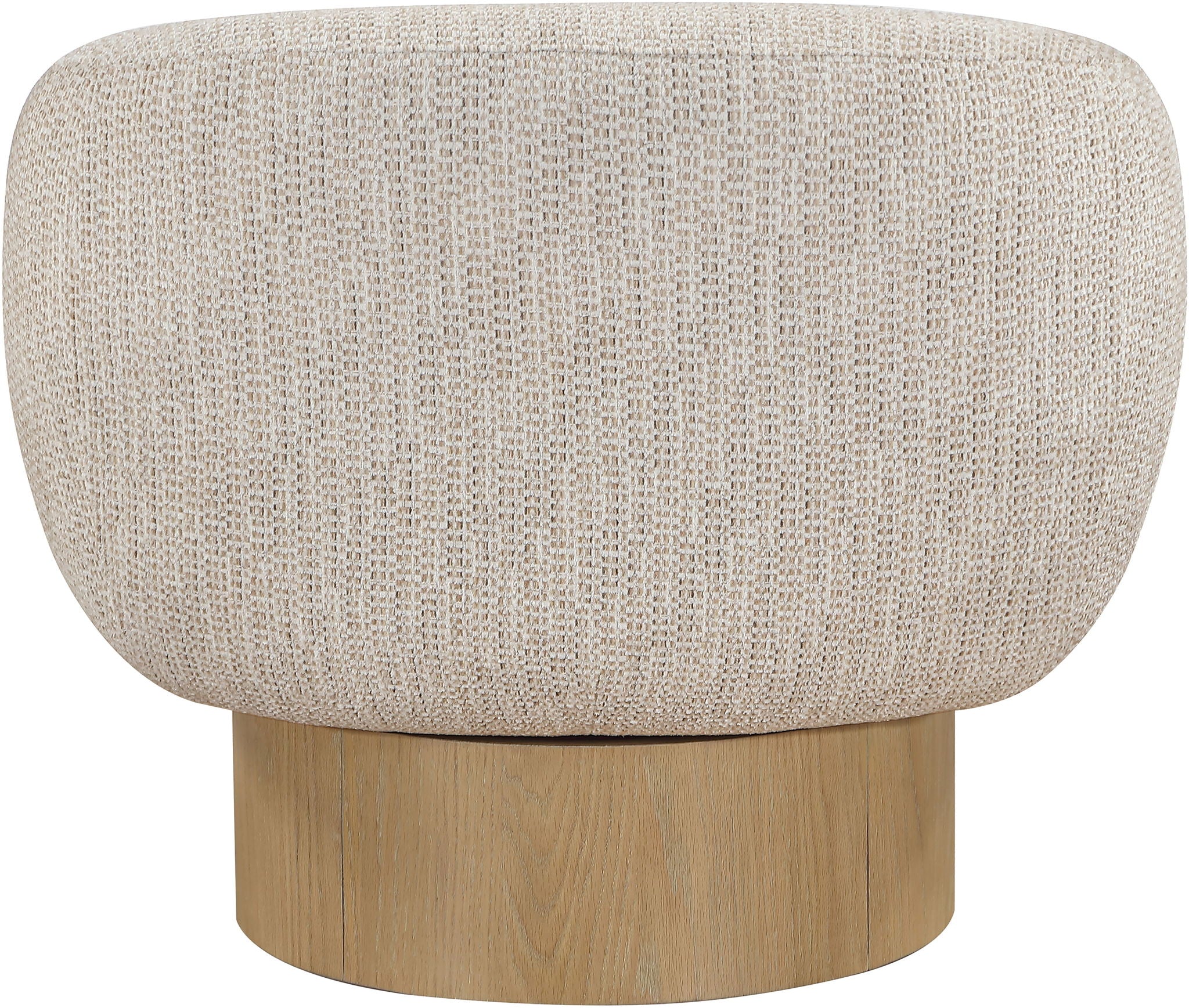 Avella - Interwoven Fabric Swivel Accent Chair - Light Brown Base