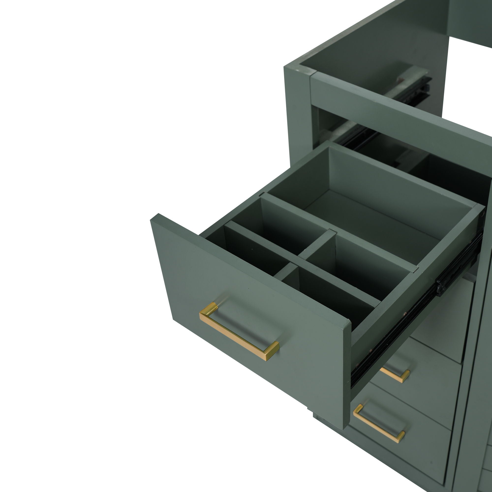 Retro Style Bathroom Vanity, 3 Drawers & Soft Closing Doors