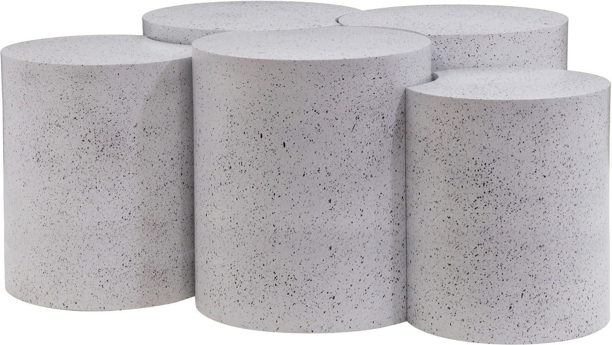 Dimple - 20" 5 Piece Modular Coffee Table - Terazzo Finish