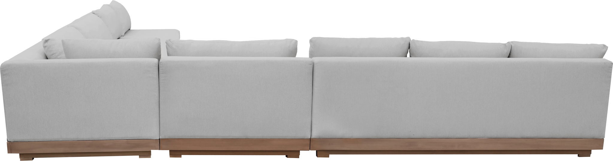 Solace - Olefin Fabric 5 Piece Outdoor Patio Modular Sectional